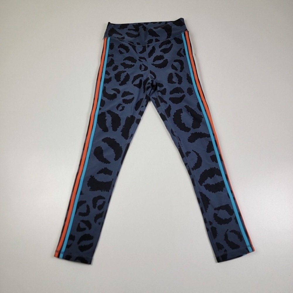 THE Upside Leopard Leggings with Orange & Blue Stripes